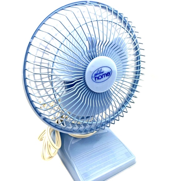 Table Desk Fan Fabulous Home Plug In Light Blue School Work 2 Settings - Picture 2 of 6